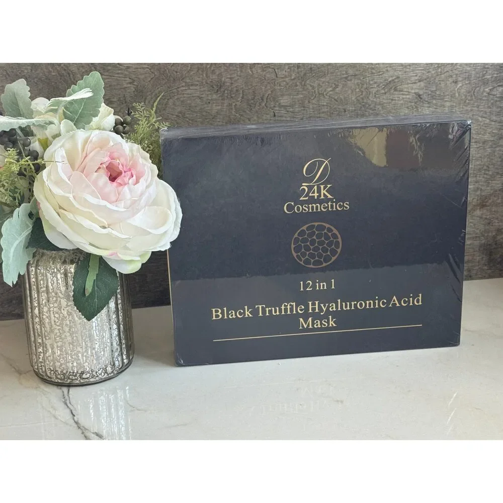 12-in-1 Black Truffle Hyaluronic Acid Facial mask (12 ct) by D24K Cosmetics